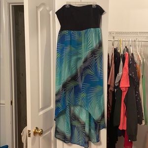 Strapless high low dress